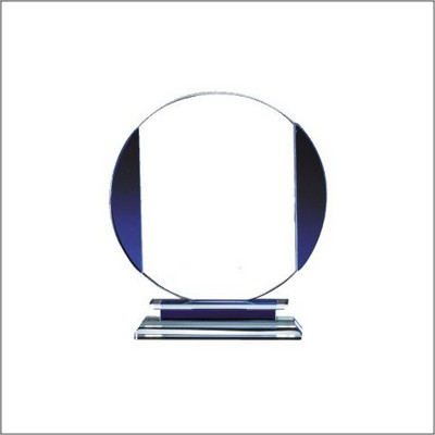Sapphire Circle Glass Award, 7 1/2"H